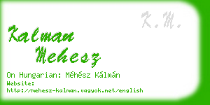 kalman mehesz business card